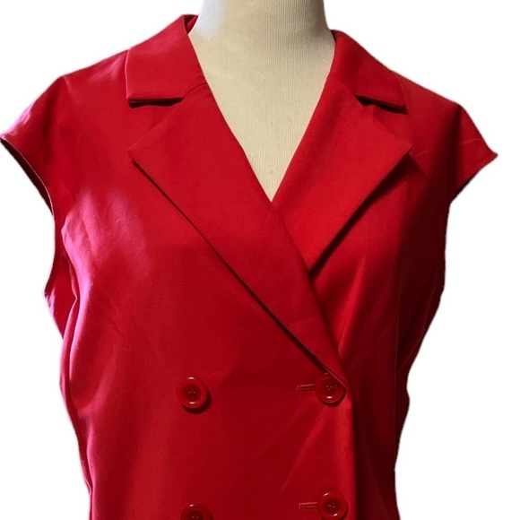 Doncaster collection red sleeveless nylon dress - Picture 2 of 11